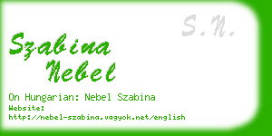 szabina nebel business card